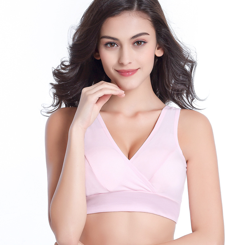 Nursing Bra Sleep - Soutien-gorge de maternité uni sans armatures,