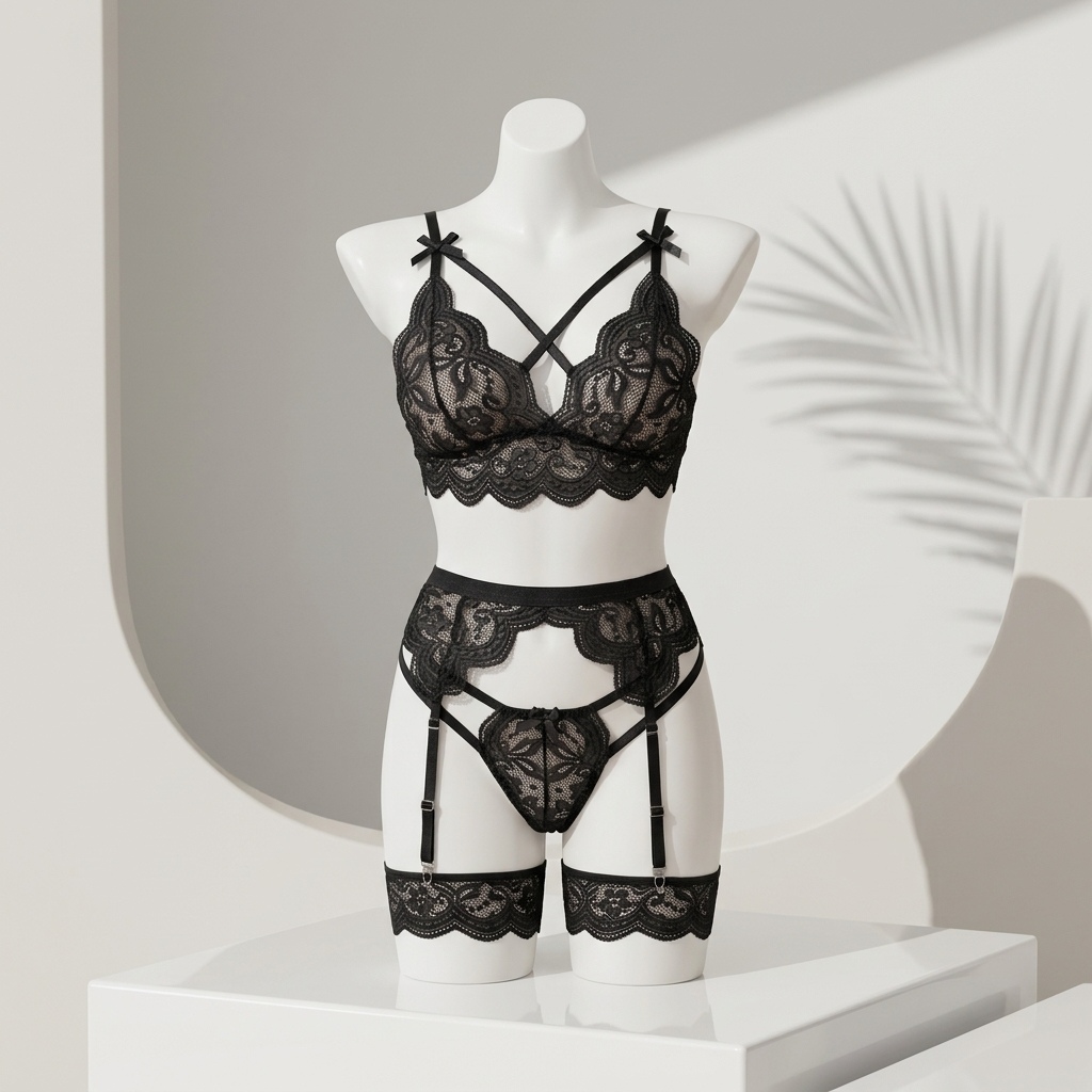Ensemble de lingerie en dentel - Garter Belt Set avis et prix